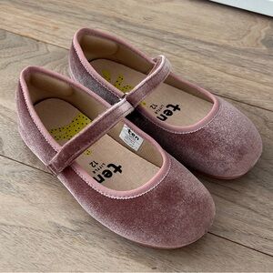 Ten Little Pink Velvet Mary Janes 12